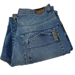 ROCAWEAR Vintage Denim Jeans Upside‎ Down Pockets Hip Hop Y2K JNCO style 36x34